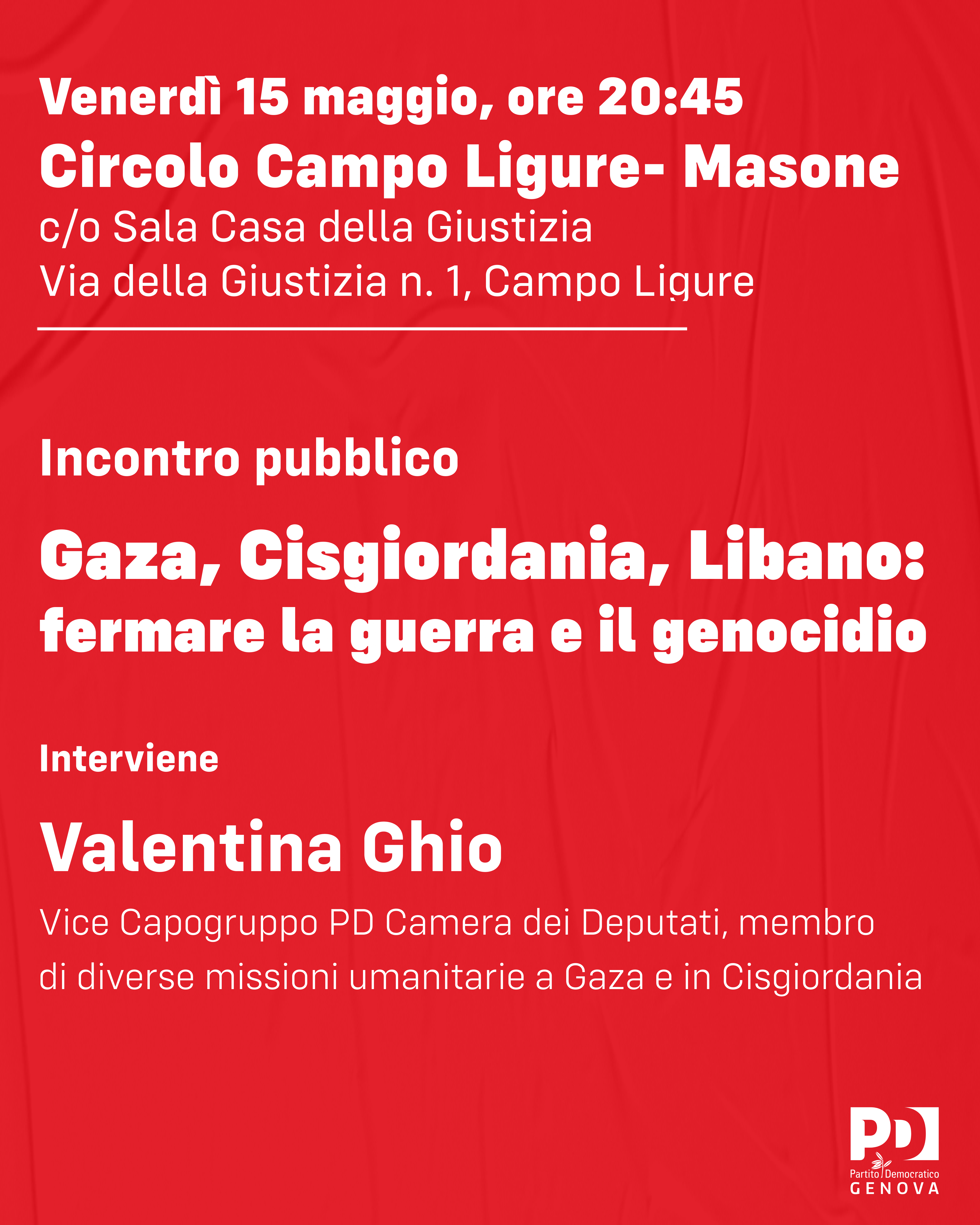 Gaza, Cisgiordania, Libano: fermare la guerra e il genocidio.